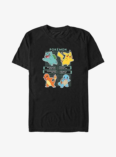 Pokemon Pokedex Big & Tall T-Shirt