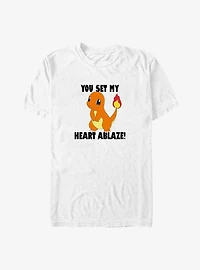 Pokemon Charmander You Set My Heart Ablaze Big & Tall T-Shirt