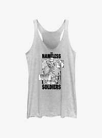 Attack On Titan Nameless Soldiers GIrls Raw Edge Tank