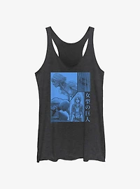 Attack On Titan Female Titan Collage GIrls Raw Edge Tank