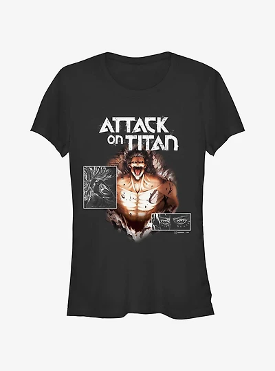 Attack On Titan Eren Yeager Attack On Titan Negative Girls T-Shirt