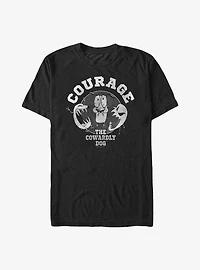 Courage The Cowardly Dog Courage Badge Extra Soft T-Shirt