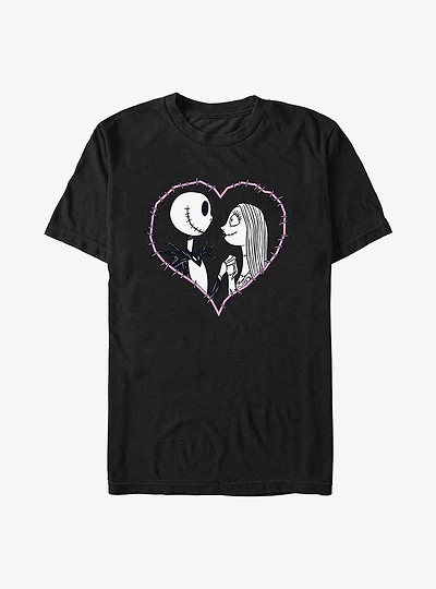 The Nightmare Before Christmas Jack & Sally Heart Stitch Extra Soft T-Shirt