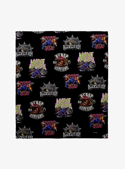 Teenage Mutant Ninja Turtles: Mutant Mayhem Mutant Villains Throw Blanket