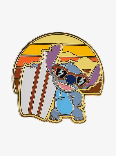 Disney Lilo & Stitch Surfboard Stitch Enamel Pin - BoxLunch Exclusive