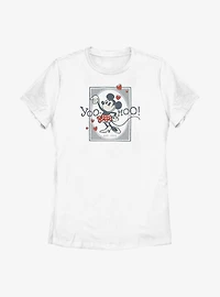 Disney 100 Minnie Mouse Yoo Hoo Womens T-Shirt