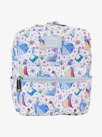 Loungefly Disney Princess Manga Allover Print Nylon Mini Backpack