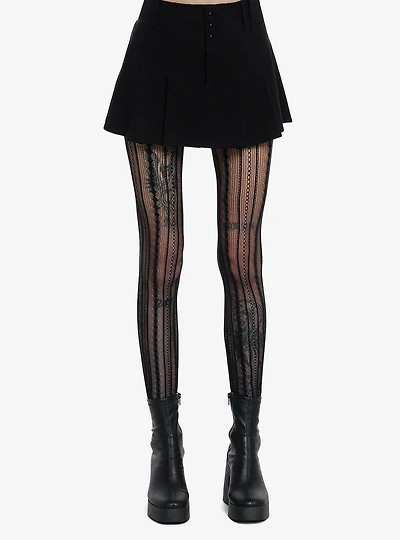 Vintage Pinstripe Net Tights