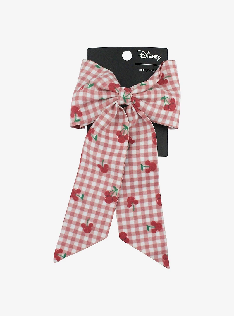 Her Universe Disney Mickey Mouse Cherries Gingham Hair Bow