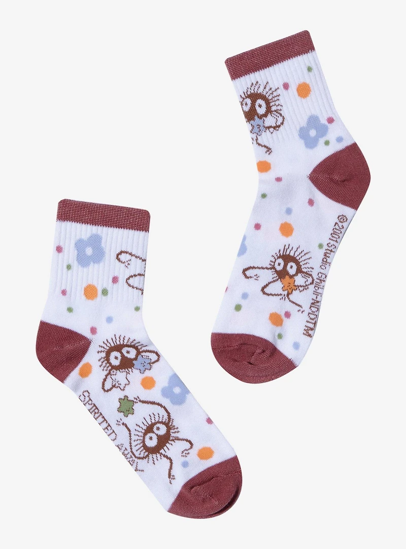 Studio Ghibli Spirited Away Soot Sprite Floral Ankle Socks
