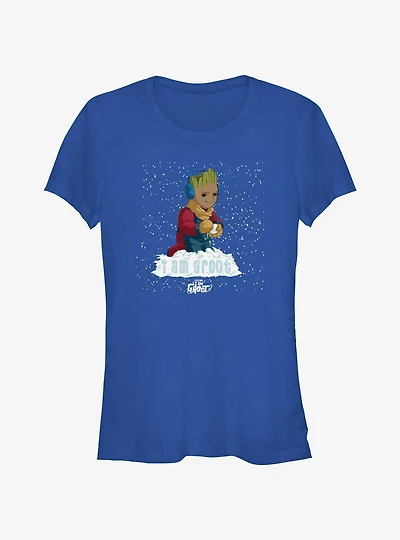 Marvel Guardians Of The Galaxy Groot Snowball Girls T-Shirt