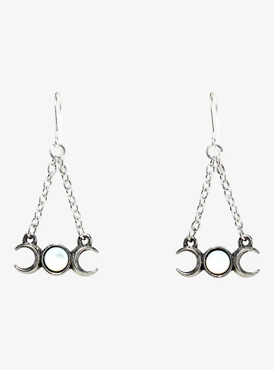 Alchemy Of England Triple Moon Drop Earrings