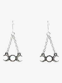 Alchemy Of England Triple Moon Drop Earrings