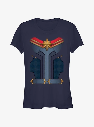 Marvel The Marvels Captain Marvel Costume Girls T-Shirt