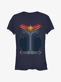 Marvel The Marvels Captain Marvel Costume Girls T-Shirt