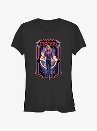 Marvel The Marvels Captain Marvel Poster Girls T-Shirt