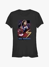 Marvel The Marvels Ms. Marvel Badge Girls T-Shirt