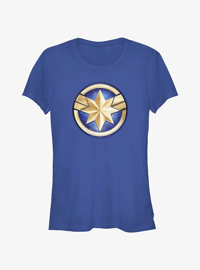 Marvel The Marvels Captain Marvel Logo Girls T-Shirt
