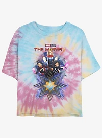Marvel The Marvels Fabulous Marvels Tie-Dye Girls Crop T-Shirt Hot Topic Web Exclusive