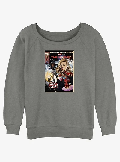 Marvel The Marvels Comic Book Cover Girls Slouchy Sweatshirt Hot Topic Web Exclusive