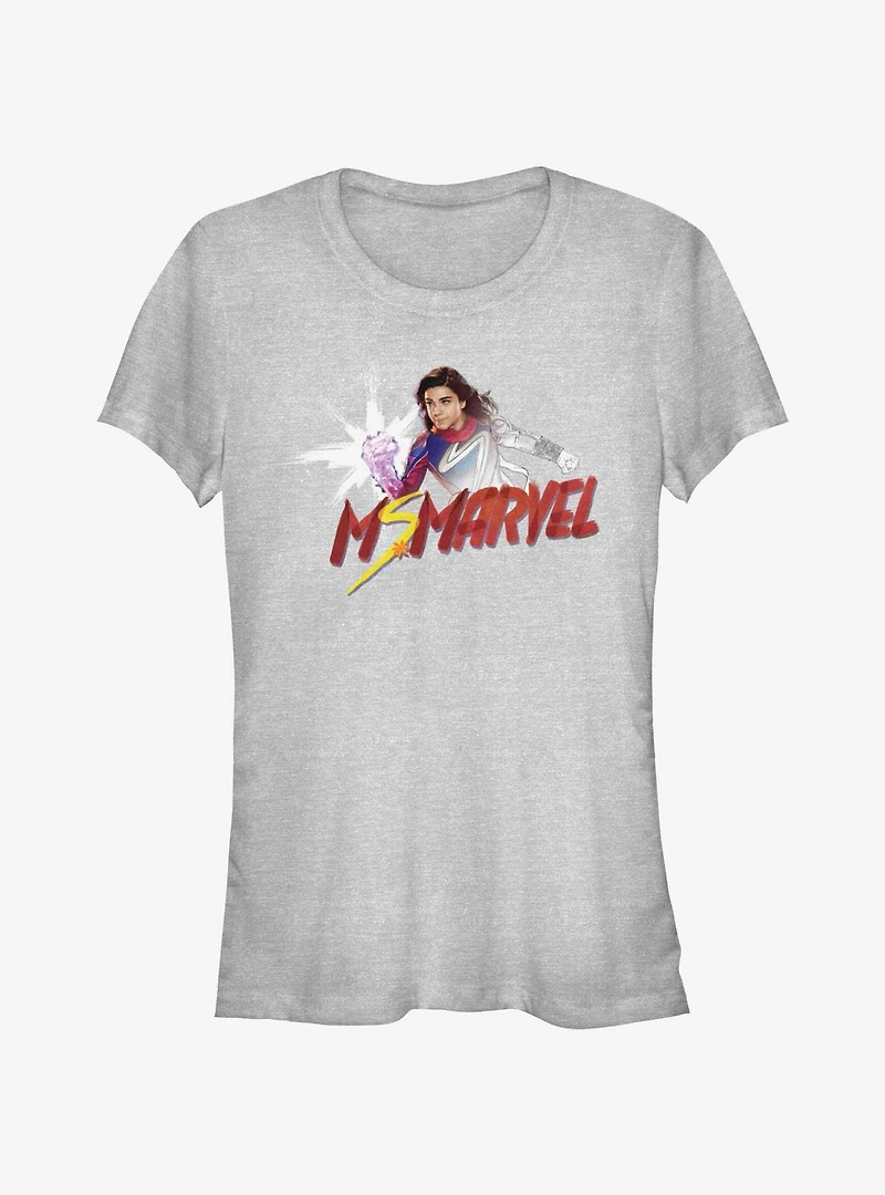 Marvel The Marvels Ms. Marvel Color Sketch Girls T-Shirt