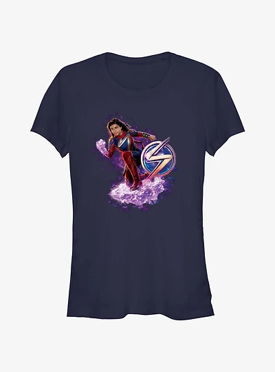 Marvel The Marvels Ms. Marvel Hero Pose Girls T-Shirt