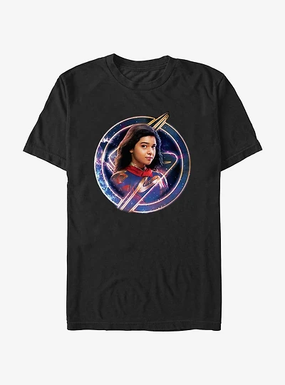 Marvel The Marvels Ms. Marvel Galaxy Badge T-Shirt