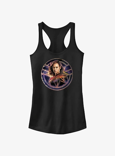 Marvel The Marvels Captain Marvel Galaxy Badge Girls Tank