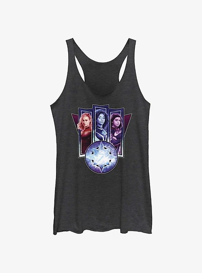 Marvel The Marvels Trio Logo Girls Tank