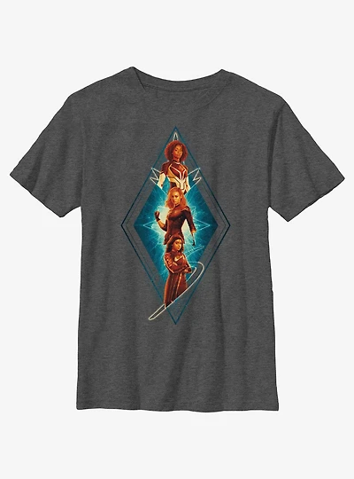 Marvel The Marvels Totem Team Youth T-Shirt