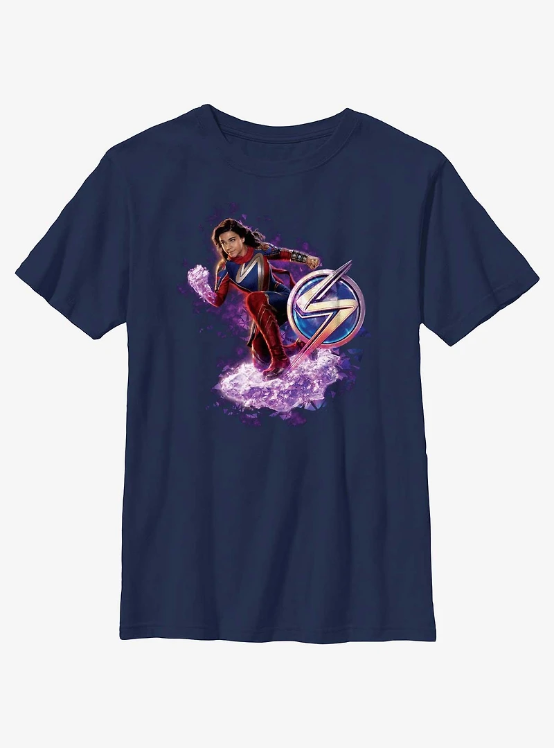 Marvel The Marvels Ms. Hero Pose Youth T-Shirt