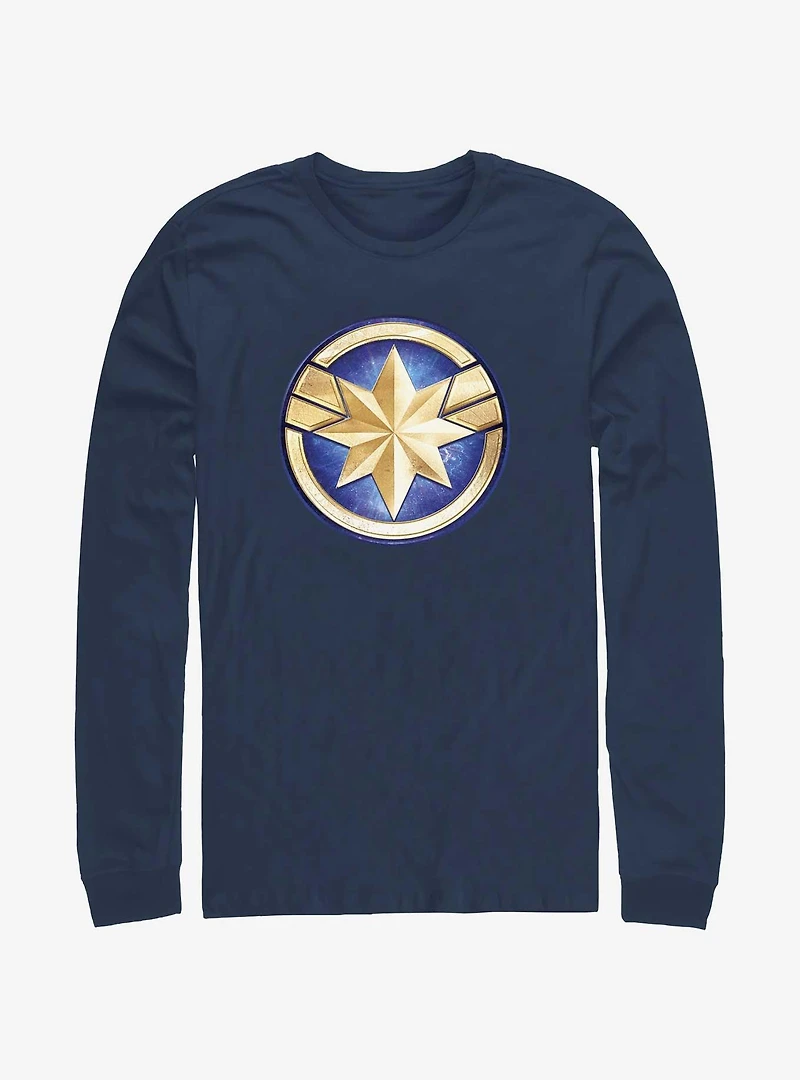 Marvel The Marvels Captain Logo Long-Sleeve T-Shirt