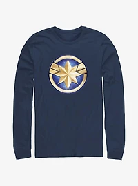 Marvel The Marvels Captain Logo Long-Sleeve T-Shirt