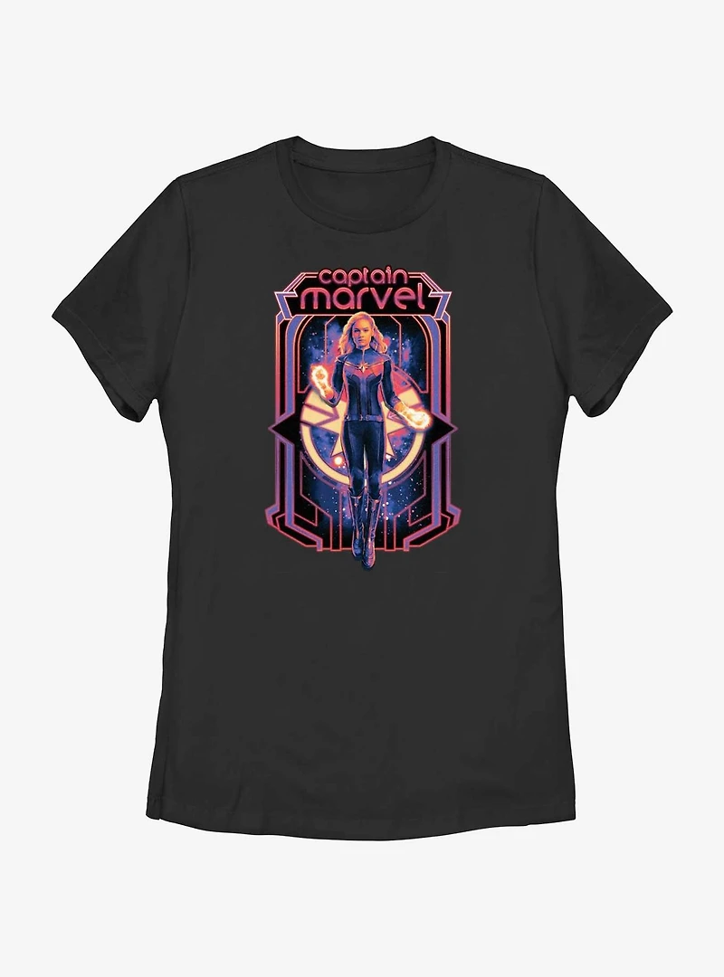 Marvel The Marvels Captain Poster Womens T-Shirt