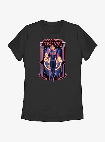 Marvel The Marvels Captain Poster Womens T-Shirt