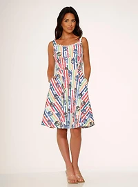 White Rainbow Skulls Dress