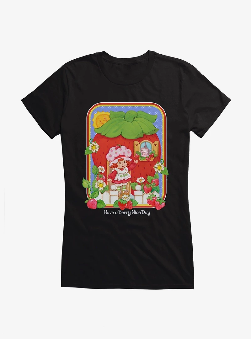 Strawberry Shortcake & Custard Have A Berry Nice Day Girls T-Shirt