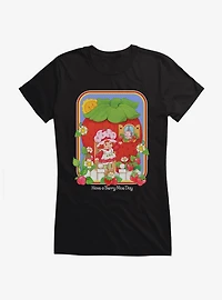 Strawberry Shortcake & Custard Have A Berry Nice Day Girls T-Shirt