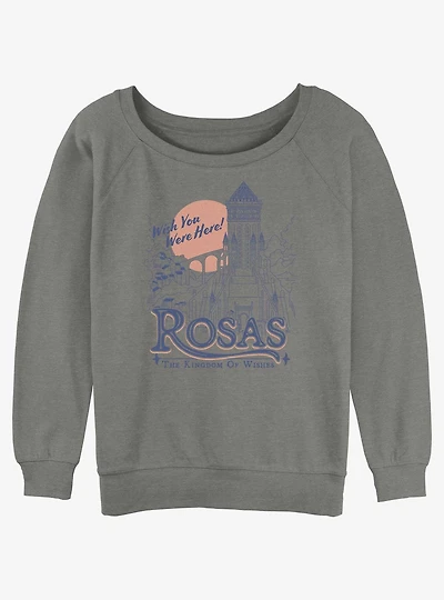 Disney Wish Rosas The Kingdom of Wishes Girls Slouchy Sweatshirt