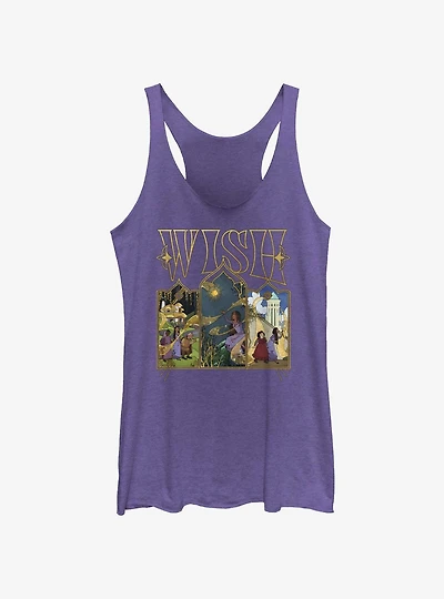 Disney Wish Triptych Art Girls Tank