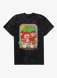 Strawberry Shortcake & Custard Have A Berry Nice Day Mineral Wash T-Shirt