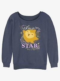 Disney Wish I'm A Star Womens Slouchy Sweatshirt