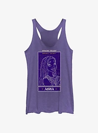 Disney Wish Strong Heart Asha Card Womens Tank Top