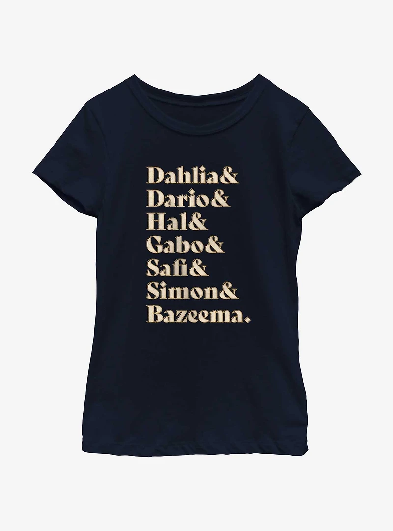 Disney Wish Dahlia & Dario Hal Gabo Safi Simon Bazeema Youth Girls T-Shirt