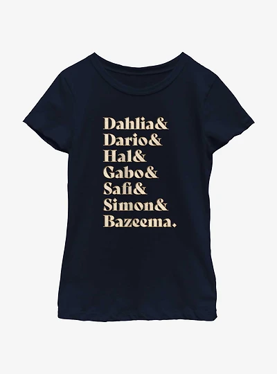 Disney Wish Dahlia & Dario Hal Gabo Safi Simon Bazeema Youth Girls T-Shirt