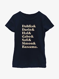 Disney Wish Dahlia & Dario Hal Gabo Safi Simon Bazeema Youth Girls T-Shirt