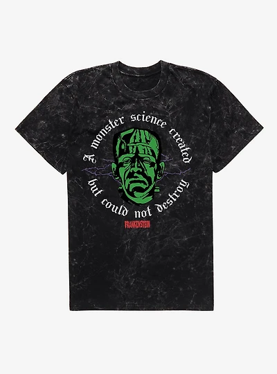 Universal Monsters Frankenstein A Monster Science Mineral Wash T-Shirt