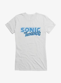 Sonic The Hedgehog Classic Title Girls T-Shirt