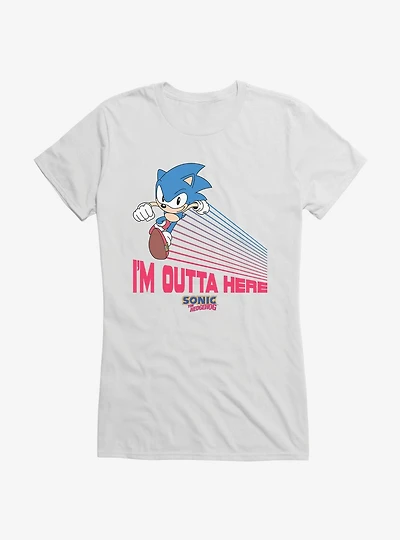 Sonic The Hedgehog I'm Outta Here Girls T-Shirt