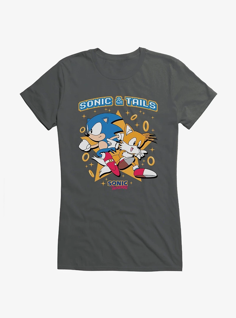 Sonic The Hedgehog Sonic And Tails Rings Girls T-Shirt